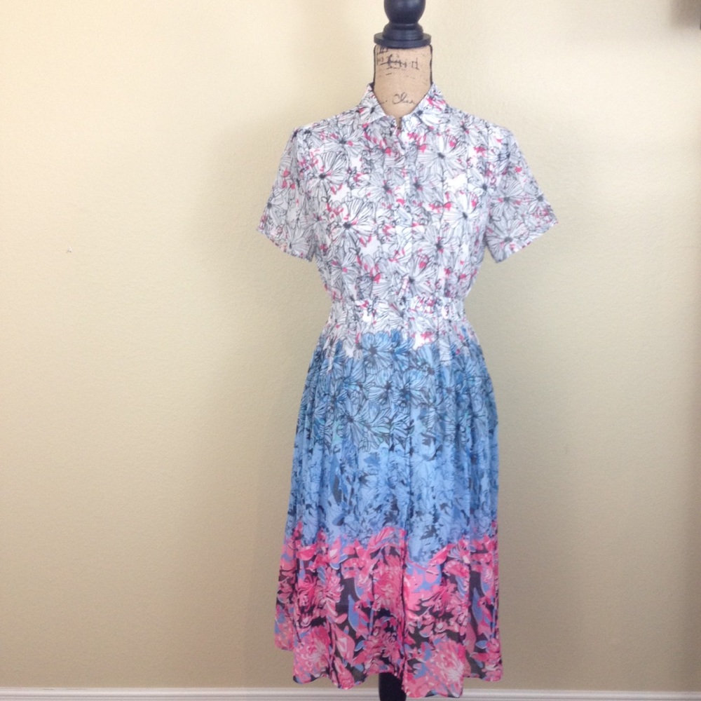 NWT! Context at Lord and Taylor Floral Midi dress